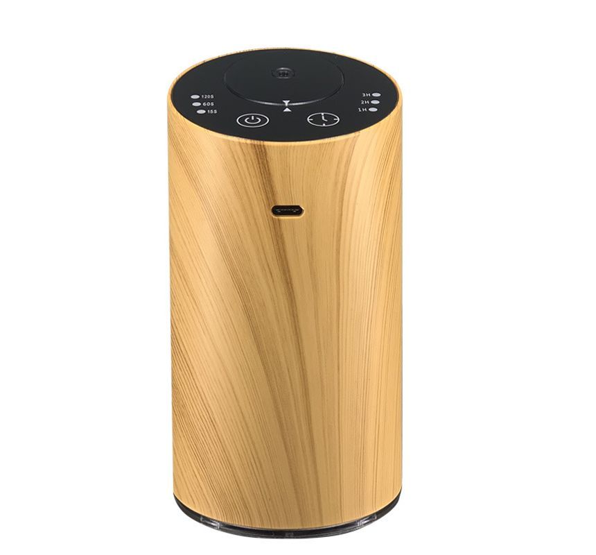 HOMTEC - USB-diffuser met houtnerfstructuur en essentiële olie