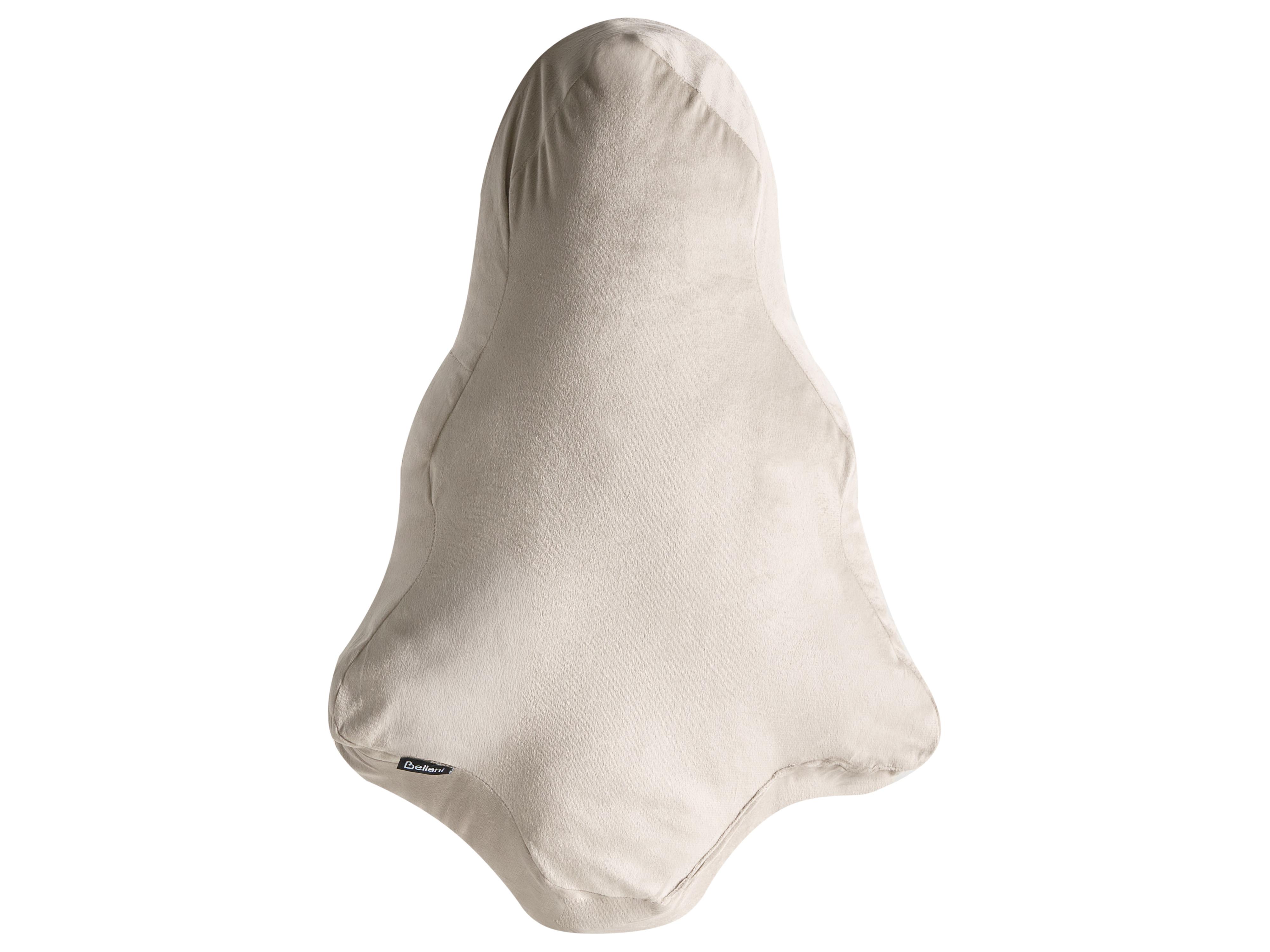 Set van 3 sierkussens JOLLYTRIO Fluweel 35 x 70 cm 40 x 60 cm 40 x 40 cm Lichtbeige kerstmotief