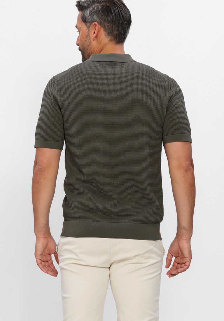 groene profuomo polo polo ss aero ease waffle structure