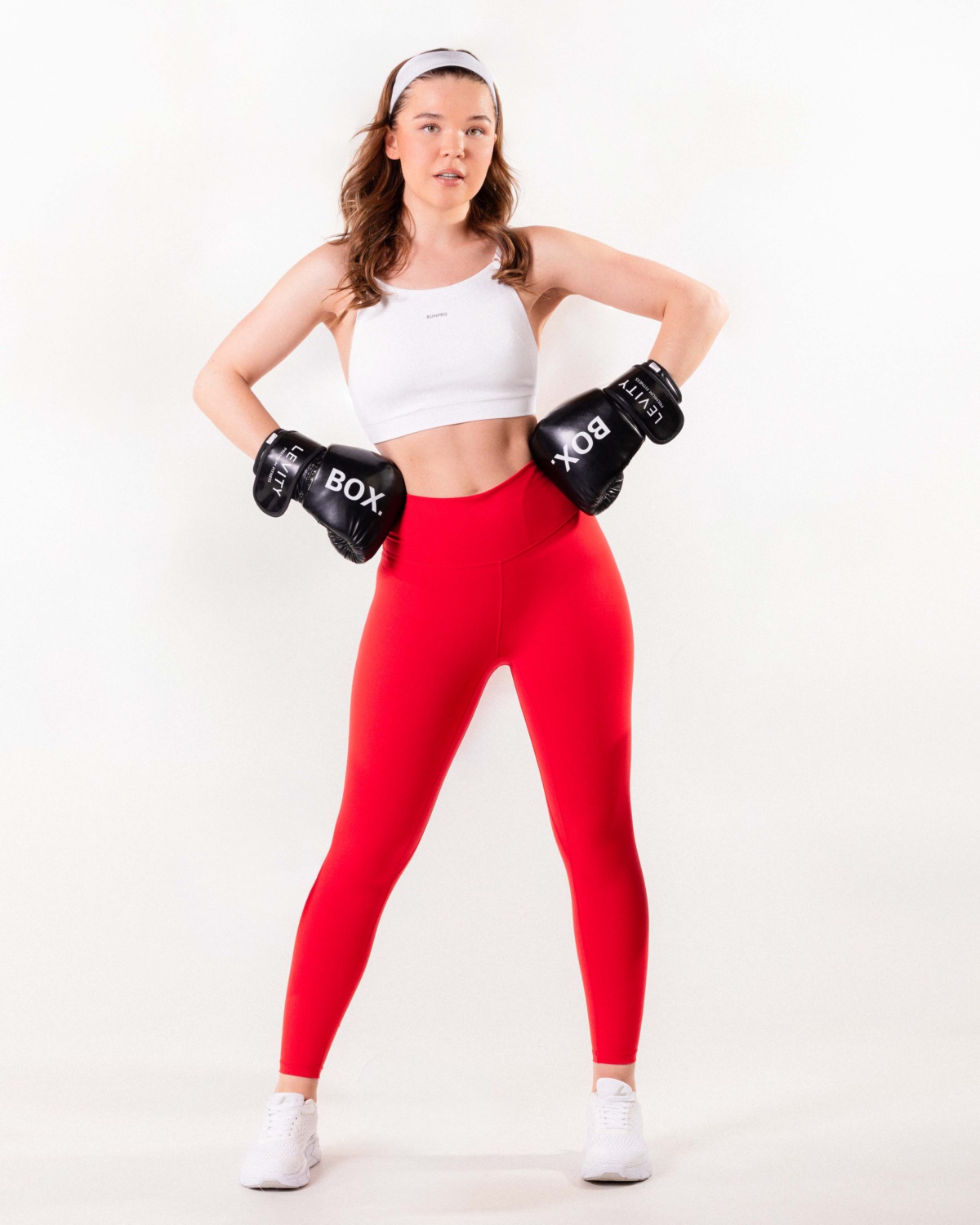 Bumpro SETT Bare Legging Red &amp; Power Up! Bra White