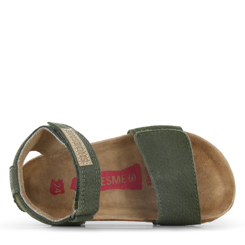 Shoesme groene sandaal met brede band Leer | Uni schoenen