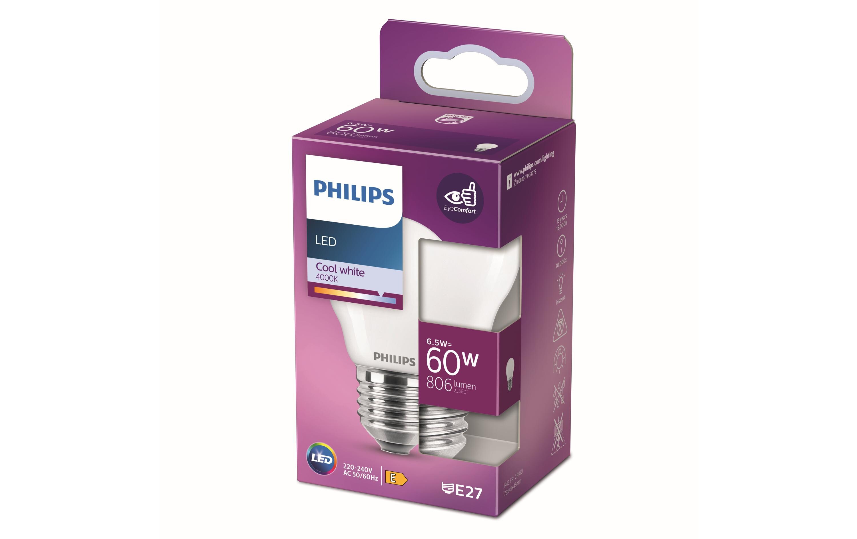 Lampe LED classic 60W E27 CW P45 FR ND NeutralweissLeuchtmittel P45 mit matter Oberfläche
