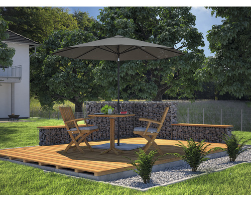 Soluna parasol, Ø 300 cm, polyester (PES), donkergrijs