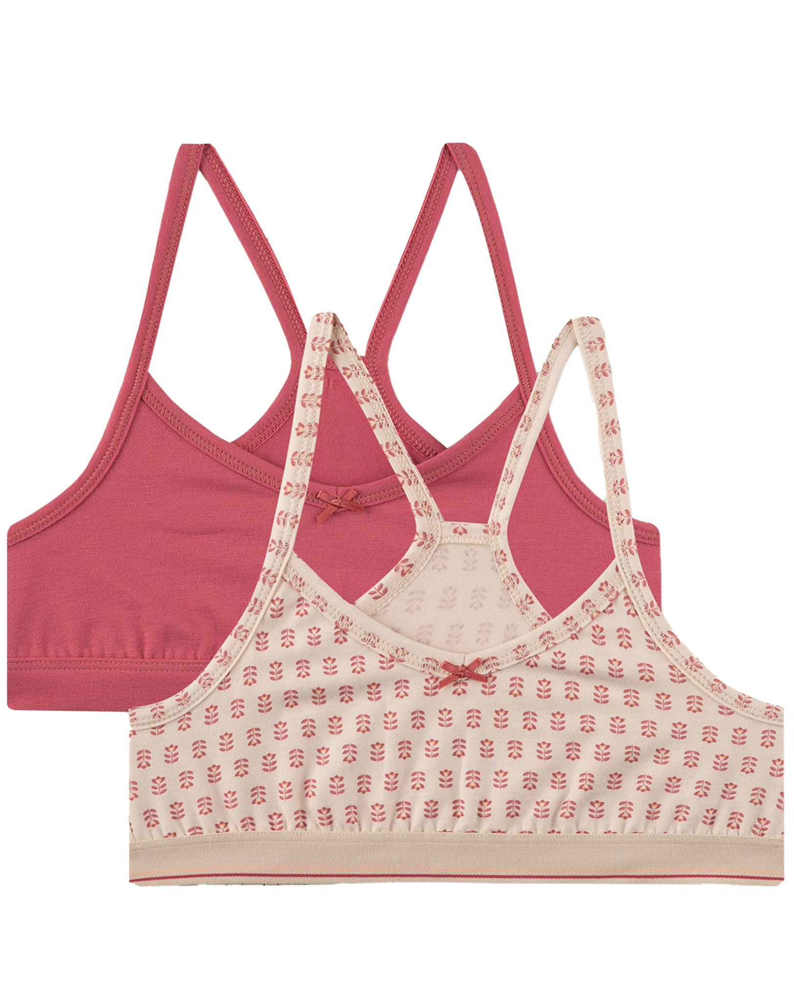 Bustier FLOWER PATTERN 2er Pack in rose