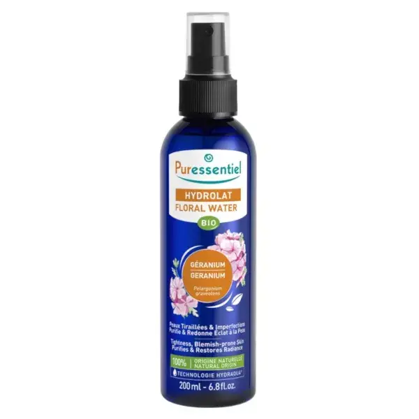 Hidrolato de Gerânio Orgânico Puressentiel 200ml