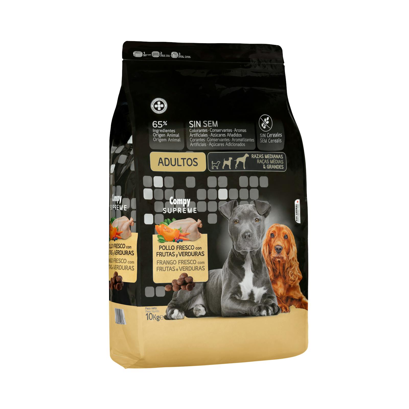Nourriture pour chiens adultes Supreme Compy au poulet frais et aux fruits et légumes