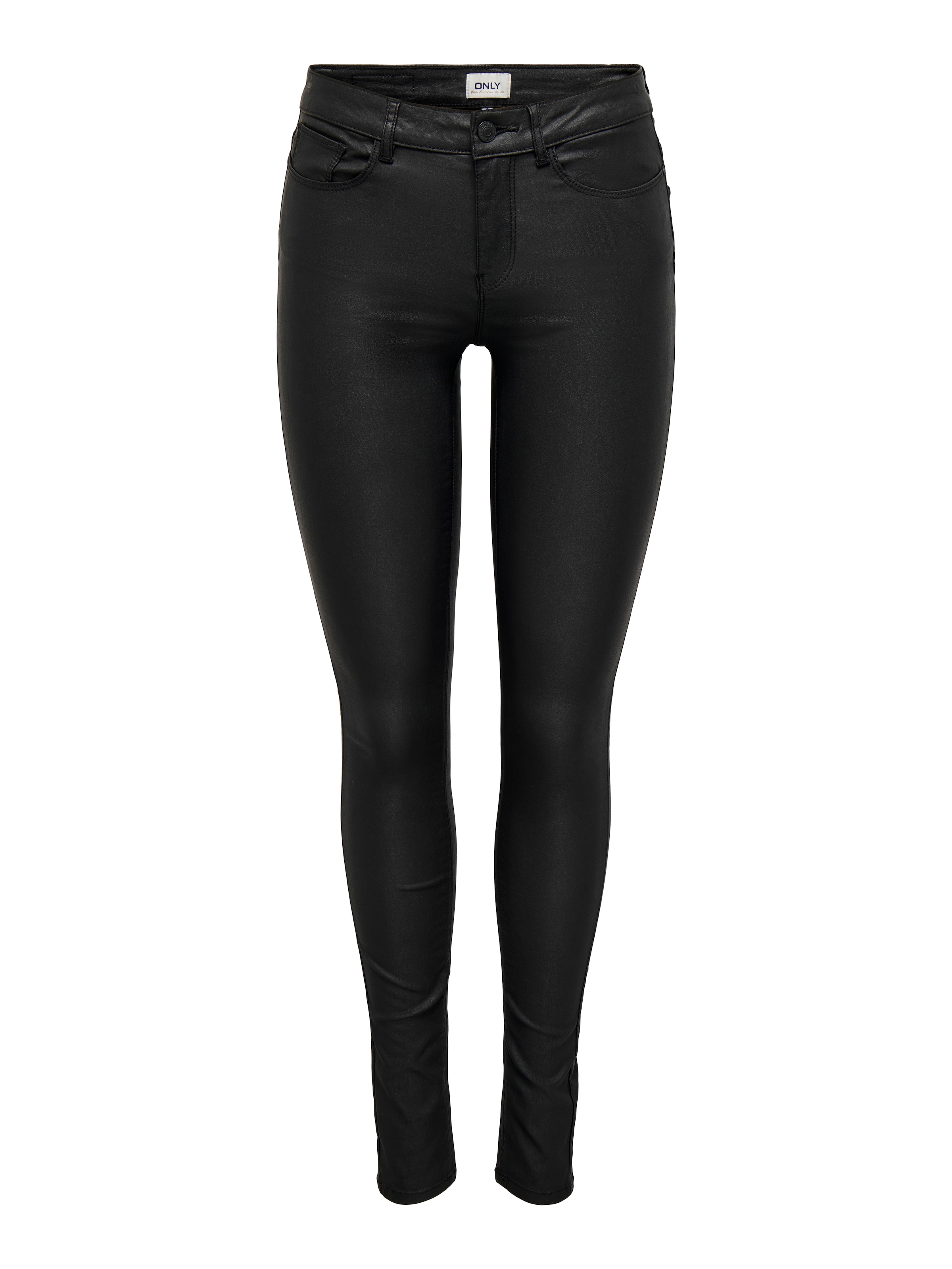ONLY Lederimitathose »ONLANNE K MID WAIST COATED PNT NOOS«
