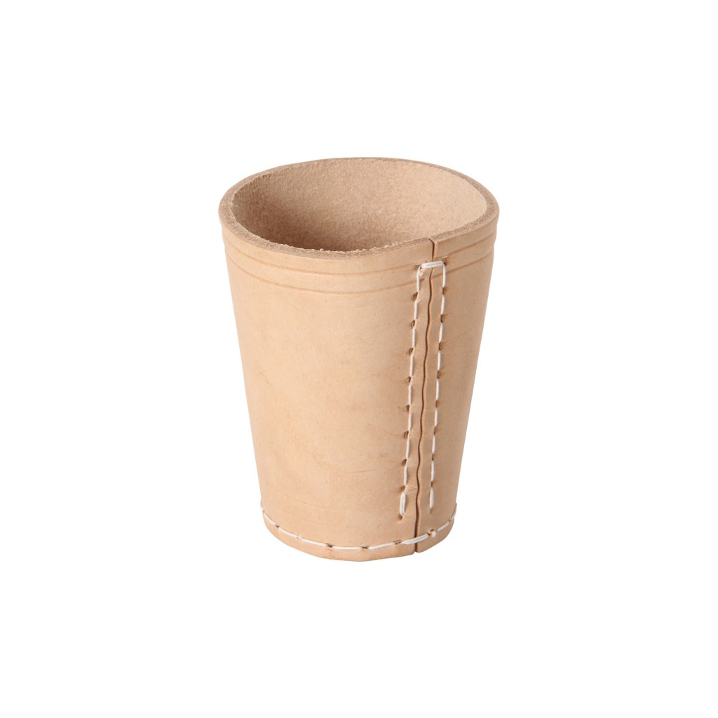 Petit Gobelet Cuir Naturel