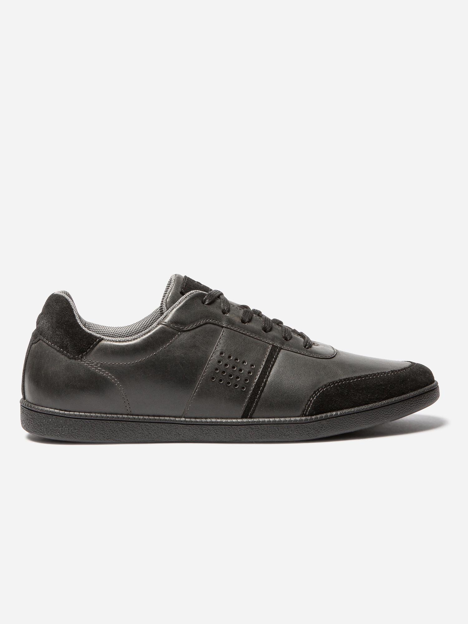 Tennis Homme Casual Cuir Noir