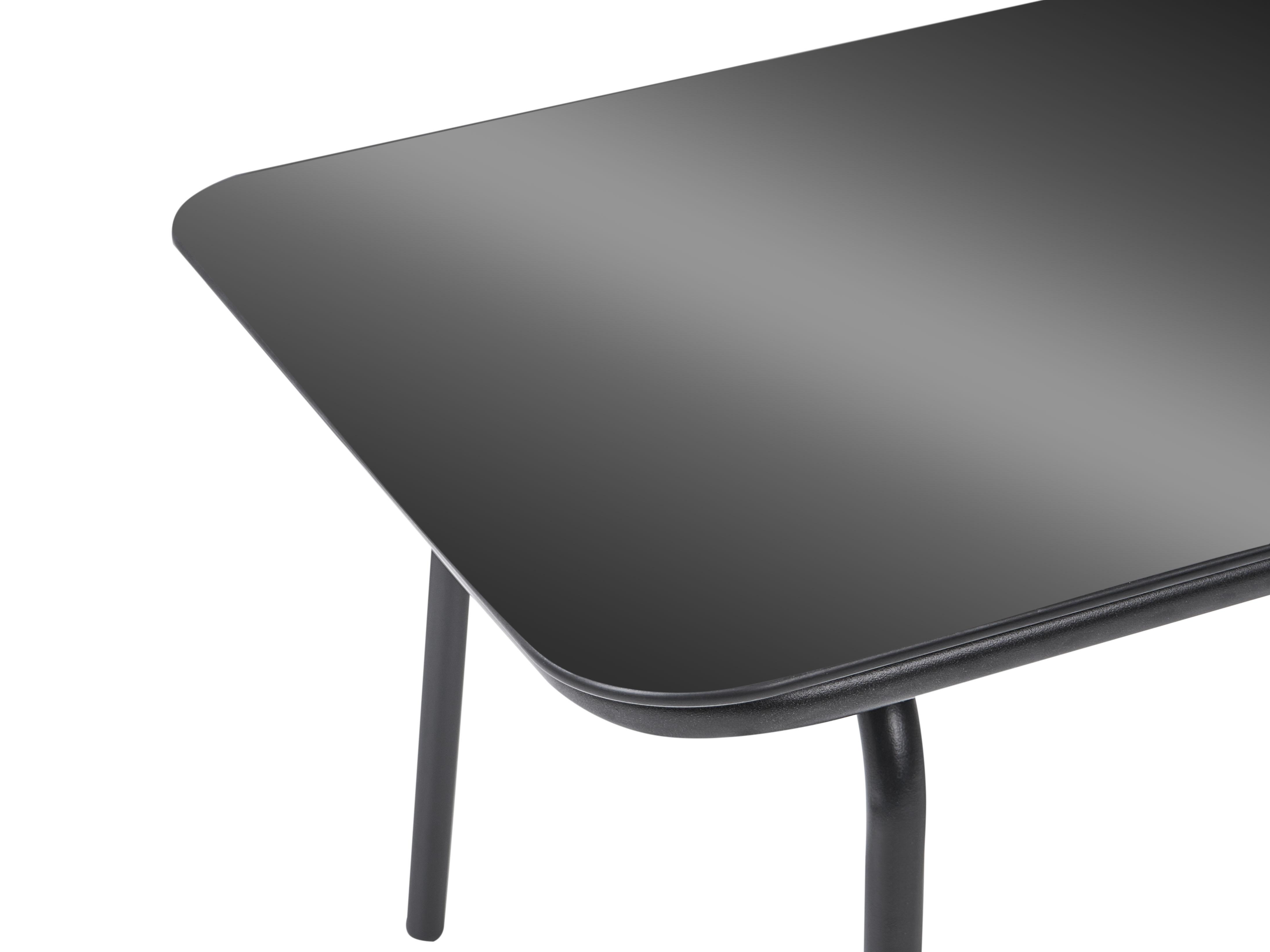 Loungeset met tafel 4-zits USTICA Metaal Zwart