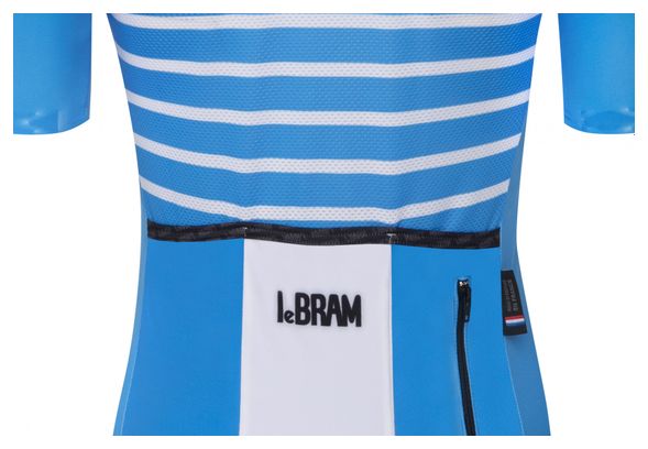 Maillot Manches Courtes Femme LeBram Ventoux Bleu Azur Coupe Ajustée