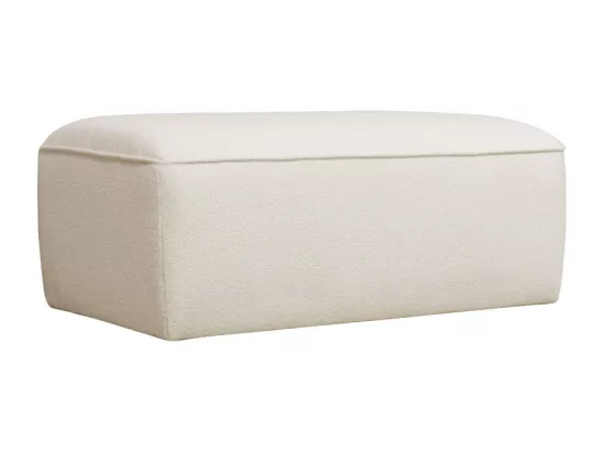 Noor - Pouf pour canapé modulable en tissu bouclette - Écru