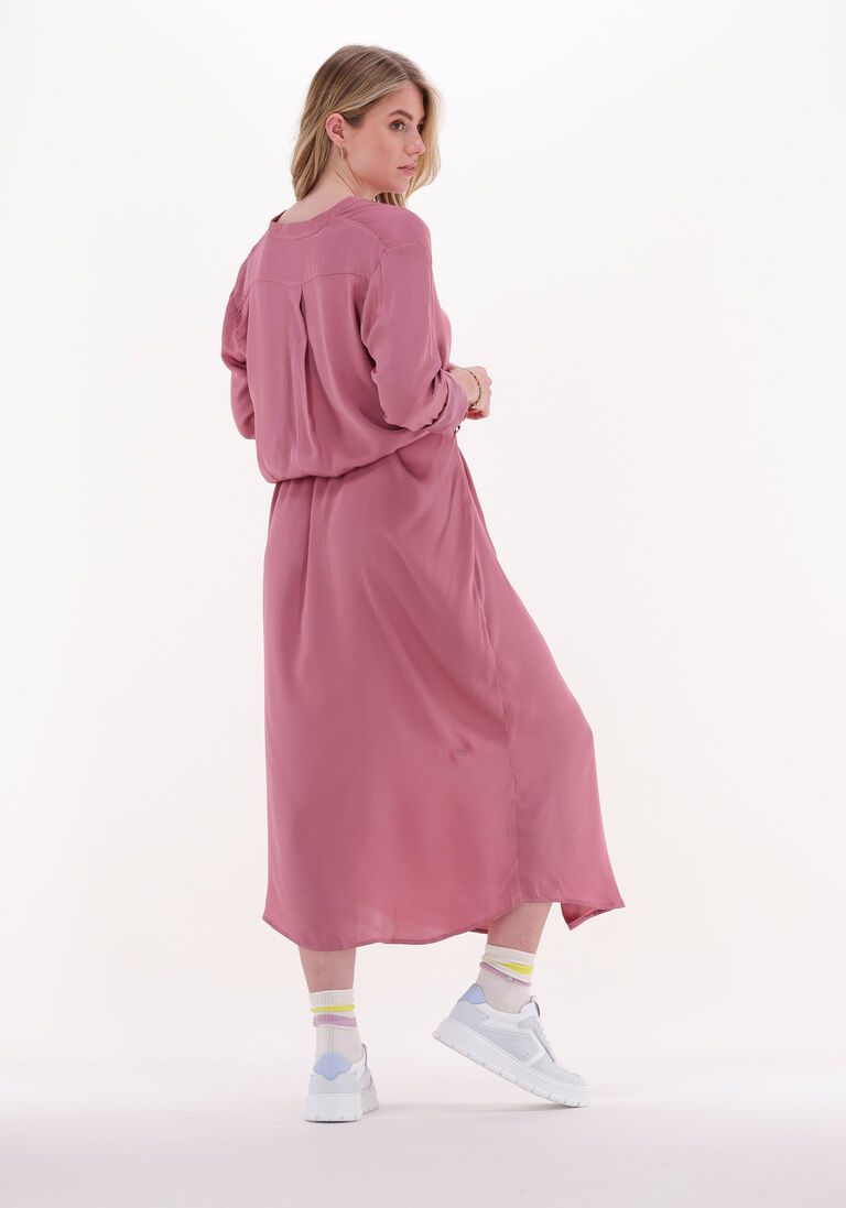 10DAYS roze 10days midi jurk flowy shirt dress