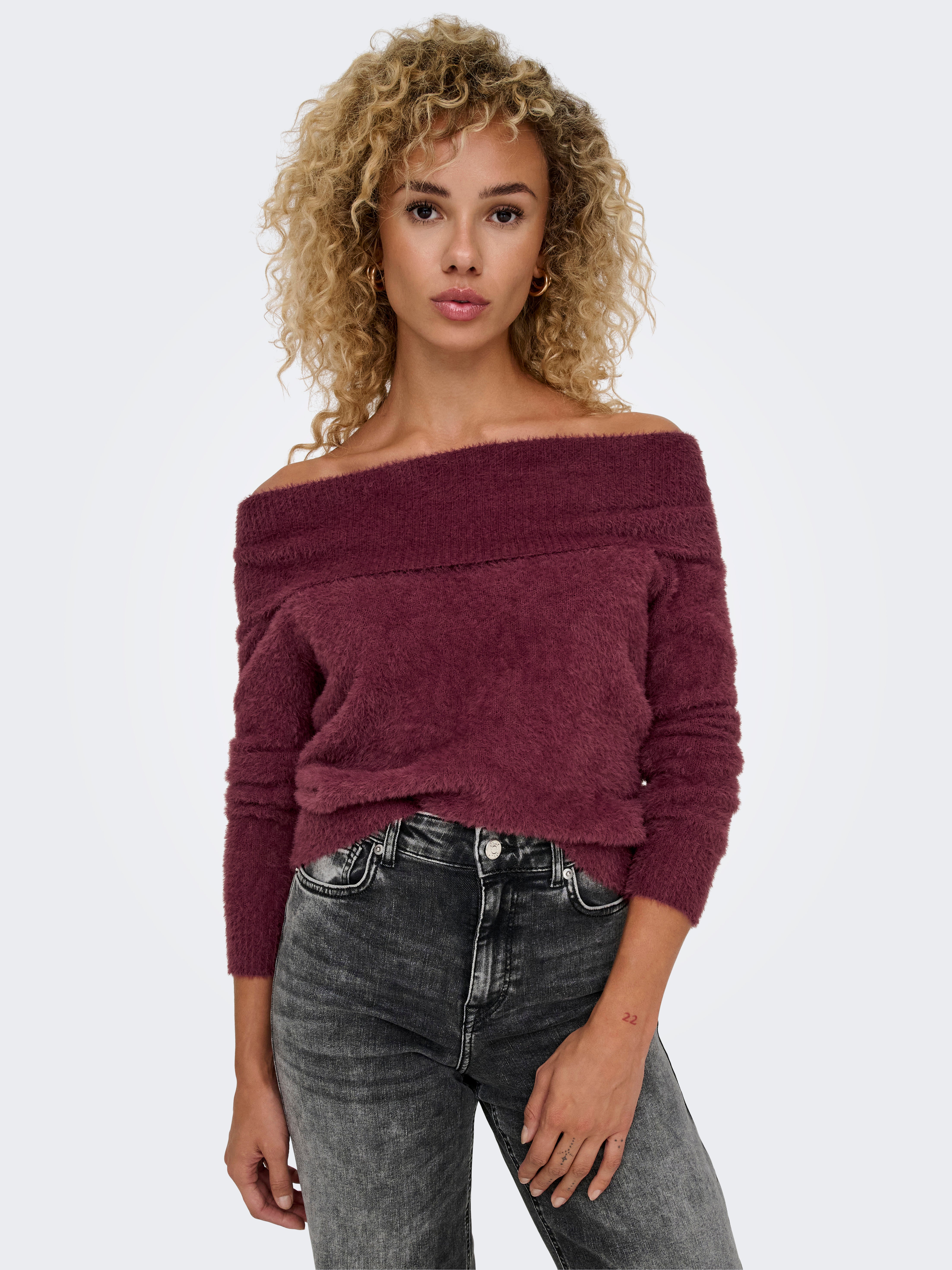 ONLSIFF Strickpullover Burgundy