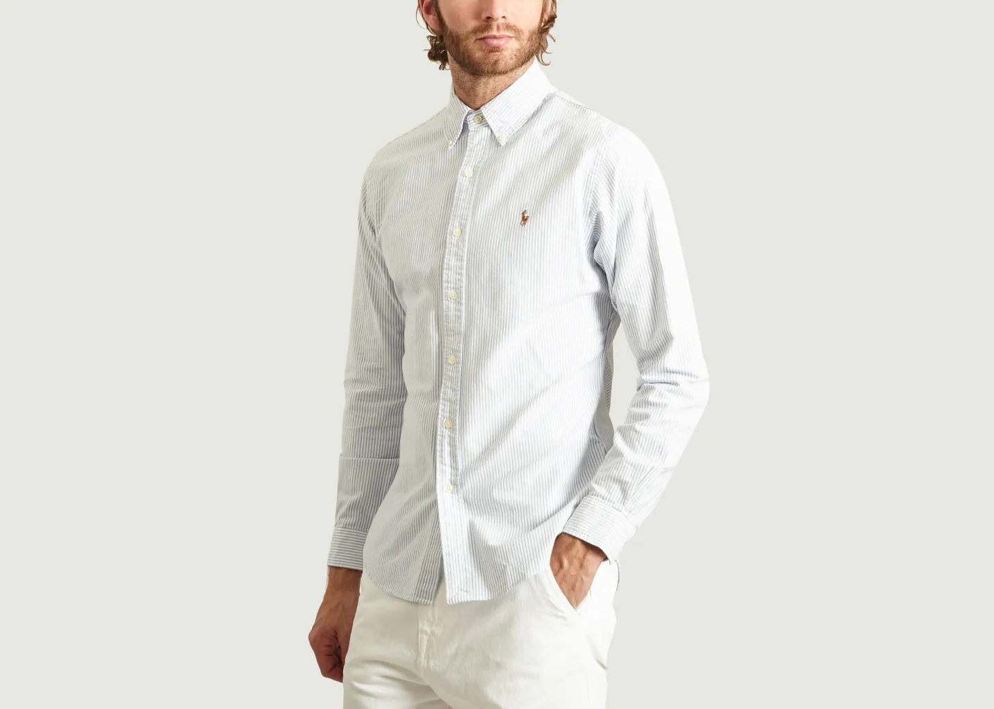 Chemise Oxford Rayée Cintrée Polo Ralph Lauren