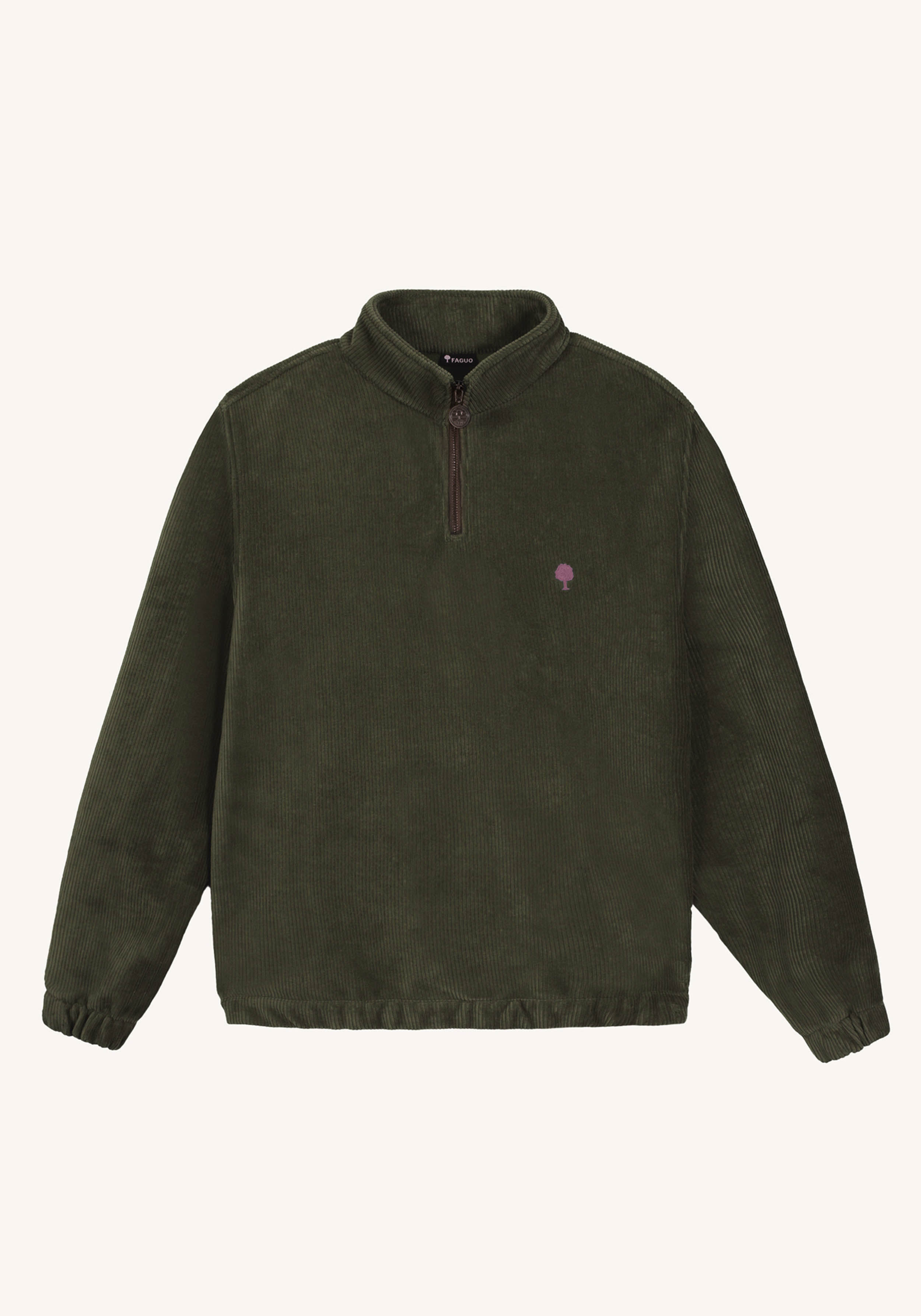 Faguo Pullover Amboise Sweat Knit Dark Olive