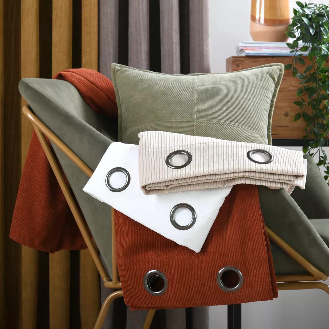 Rideau velours (140 x 260 cm) Dandy Beige