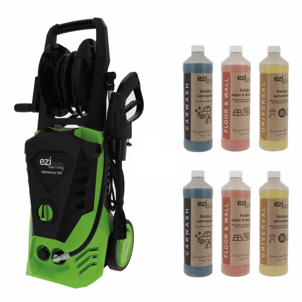 Pack nettoyeur haute pression eziclean® hydroforce 165 + 2 lots de 3 solutions nettoyantes