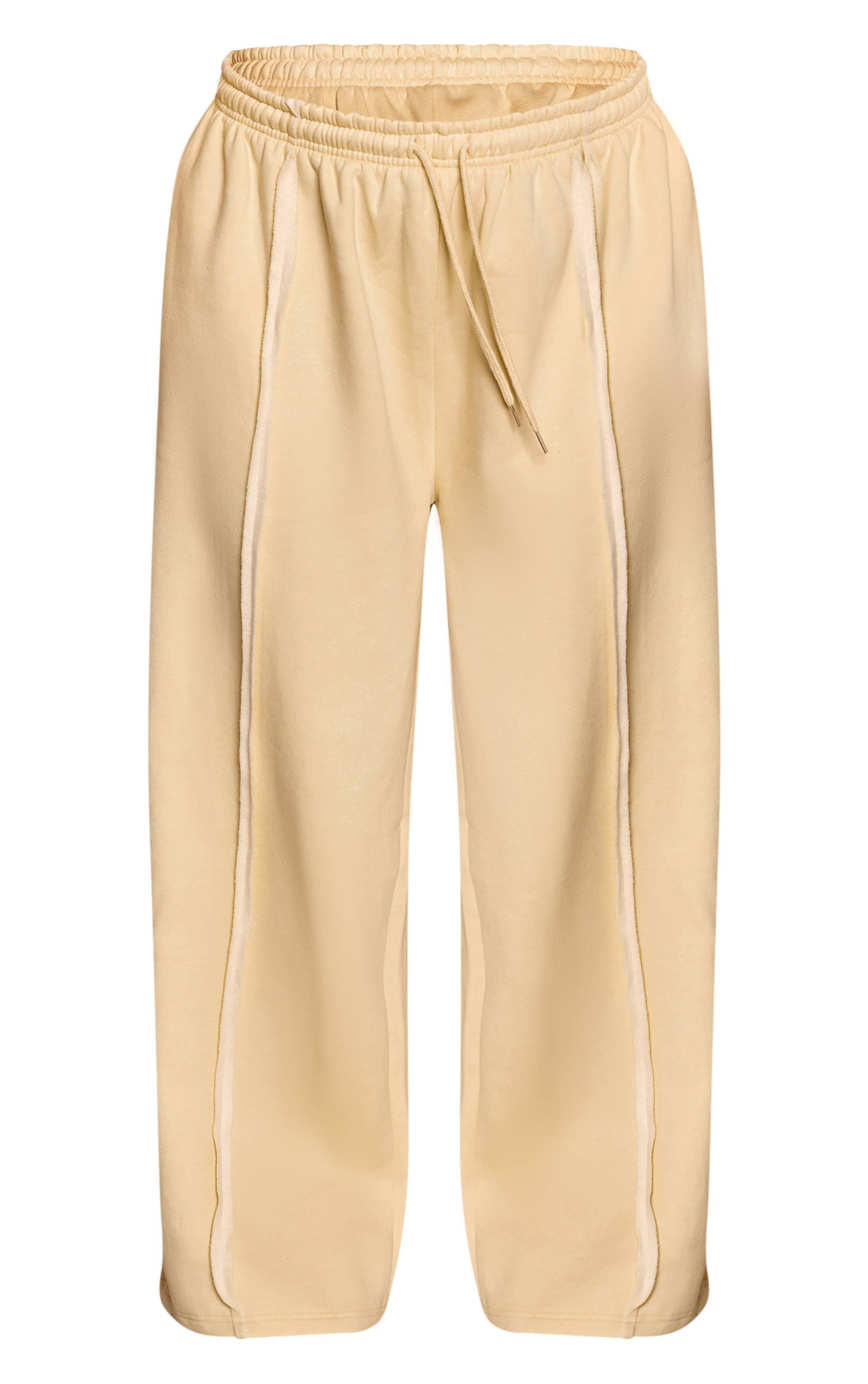 Butter Yellow Jogger Grande Taille Coupe Large Oversize Avec Détails De Coutures