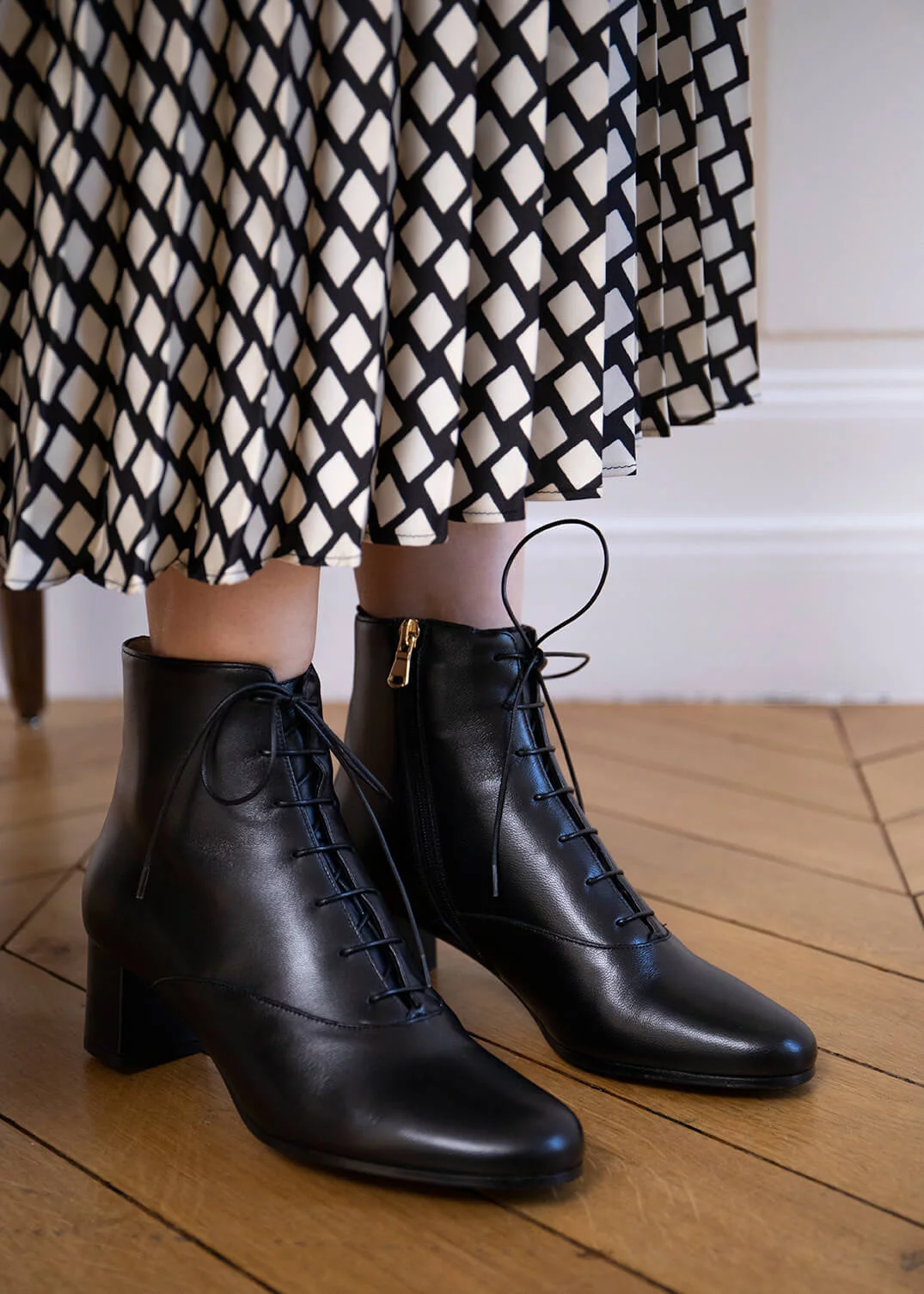 BOOTS KINGSTON CUIR NOIR