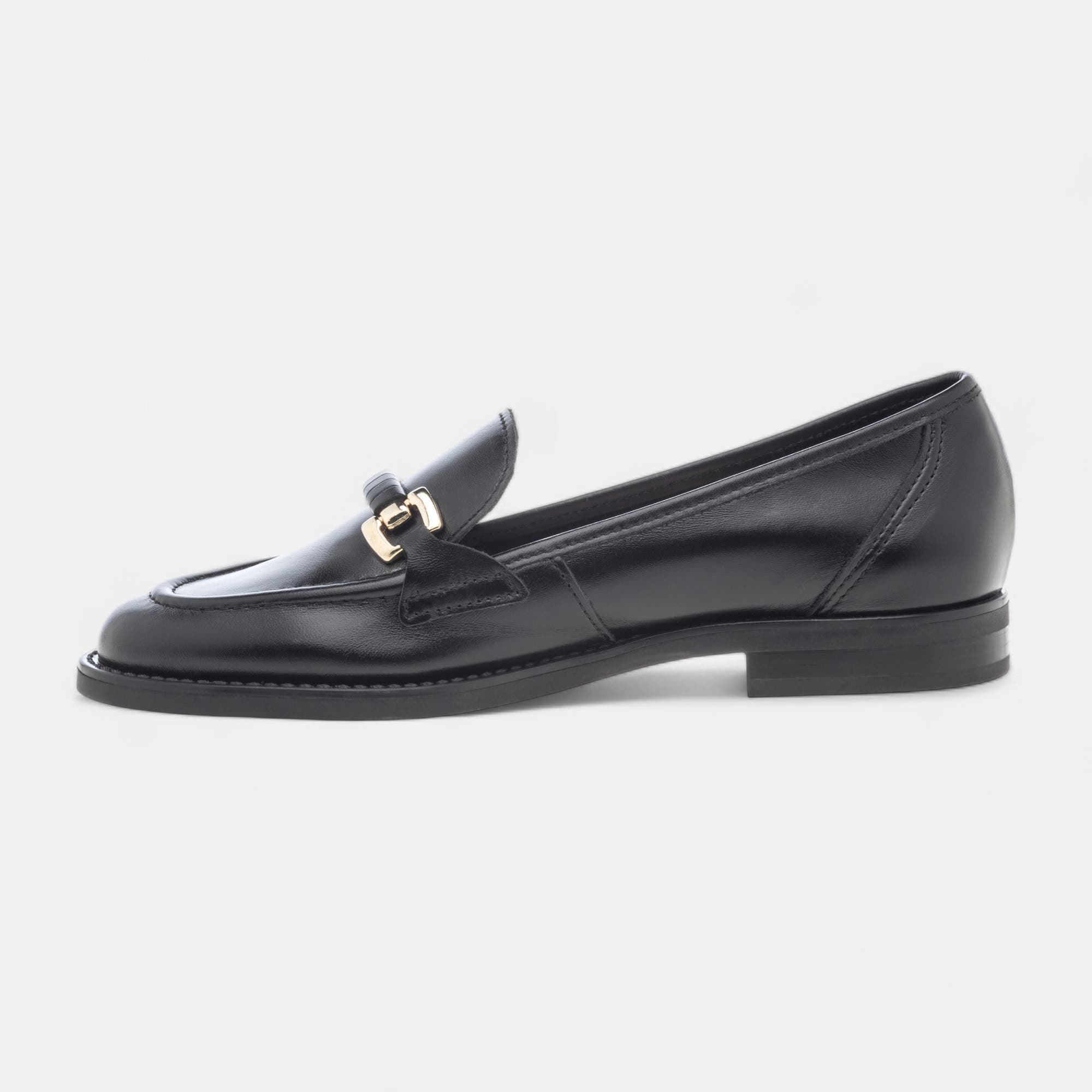 Mocassins Femme en cuir noir