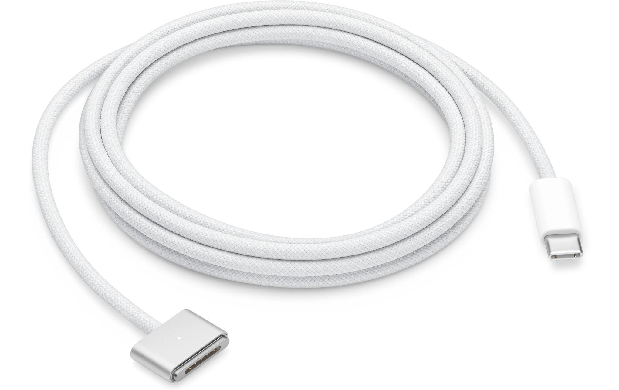 USB-Kabel magnetisch USB C - MagSafe 3, 1 Stück, 2 mDieses 2 Meter lange Ladekabel verfügt über einen magnetischen MagSafe 3-Stecker, der die Führung des Steckers zum Ladeanschluss Ihres Mac-Laptops erleichtert.