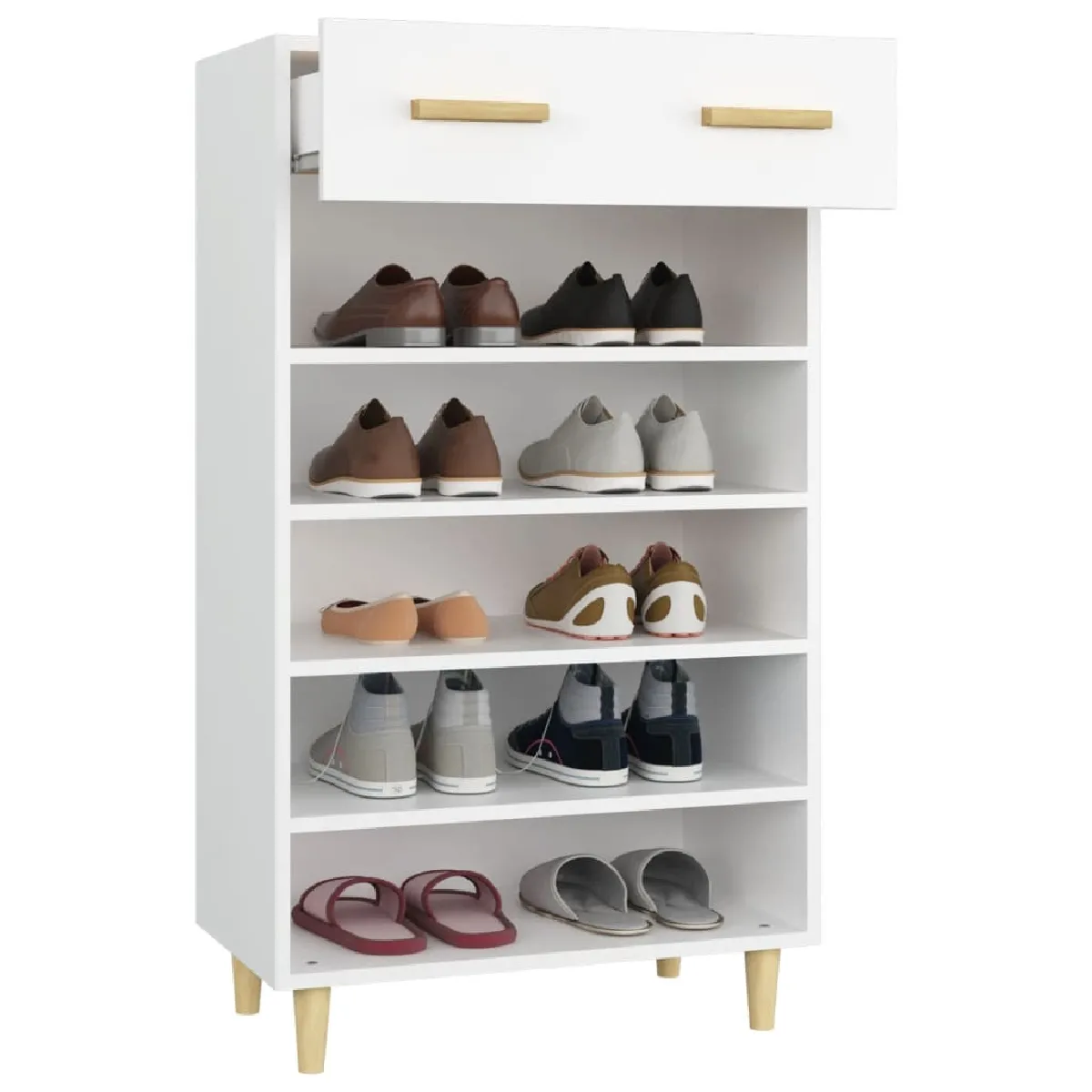 vidaXL Armoire à chaussures - Blanc