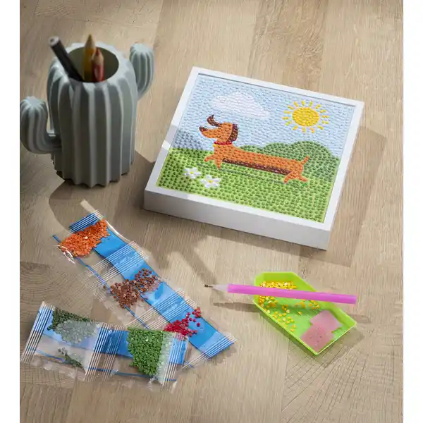 Diamond Painting-Bastelset Dachshund
