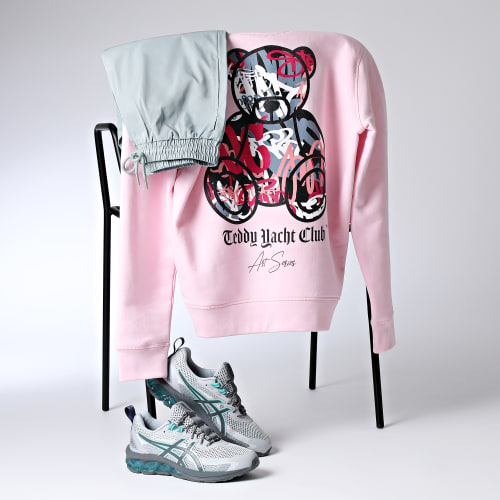 Sweat Capuche Art Series Pink Rose Pastel