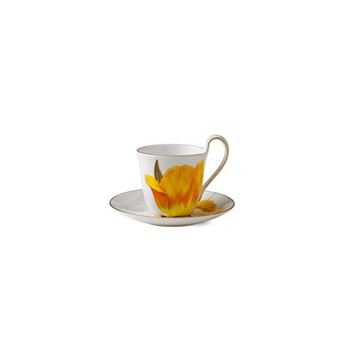 Royal Copenhagen Flora Højhankskop Med Underkop, Tulipan, 27 cl