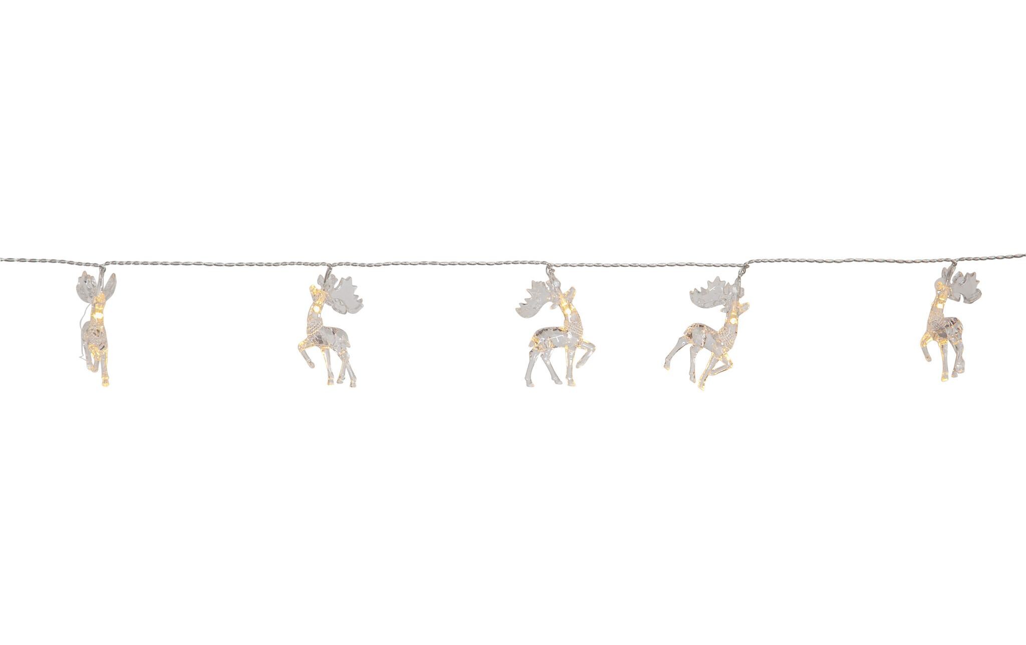 LED-Lichterkette Izy Rentier, 10 LED, 1.35 m, IndoorLED Weihnachtslichterkette