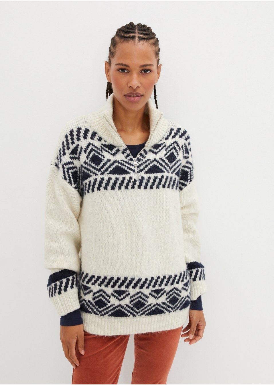 Pull camionneur norvégien avec teneur en laine
