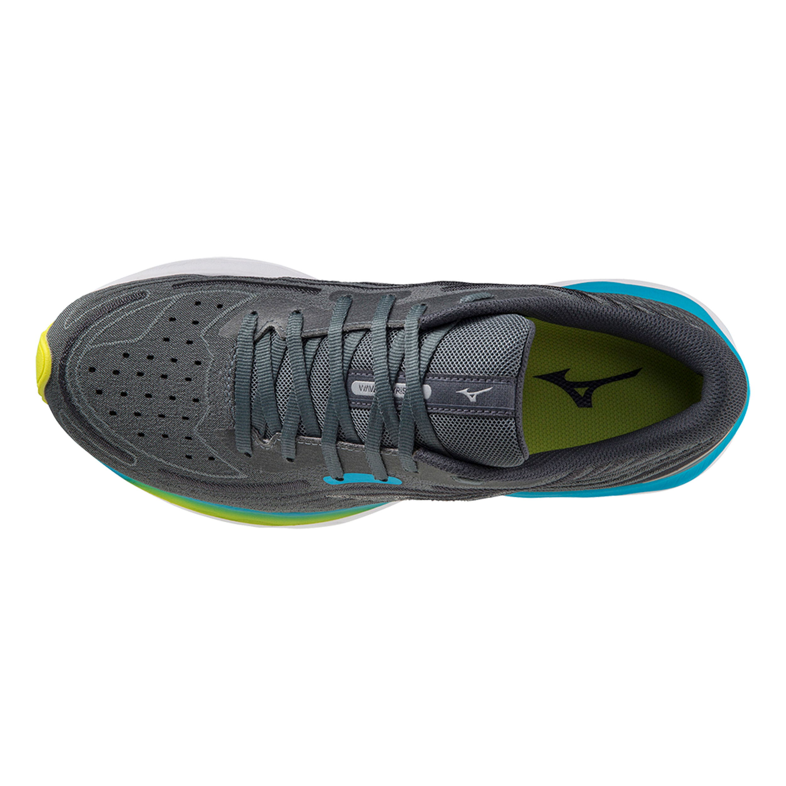 Mizuno Wave Skyrise 4 Chaussure De Running Sans Stabilisateurs Hommes - Gris , Bleu Clair