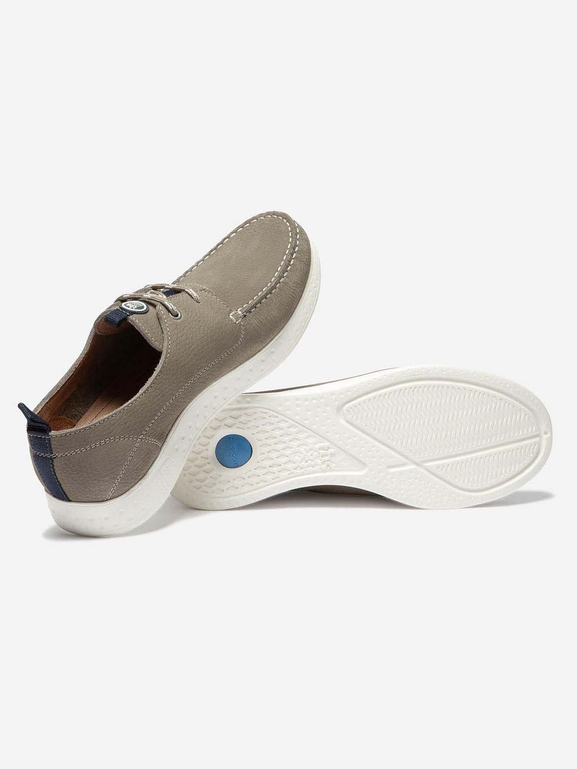 Chaussures Bateau Homme Confort Purefoam® Cuir Gris
