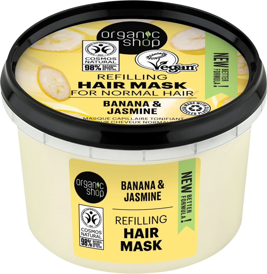 Organic Shop  Hair Mask Banana & Jasmin, 250 ml