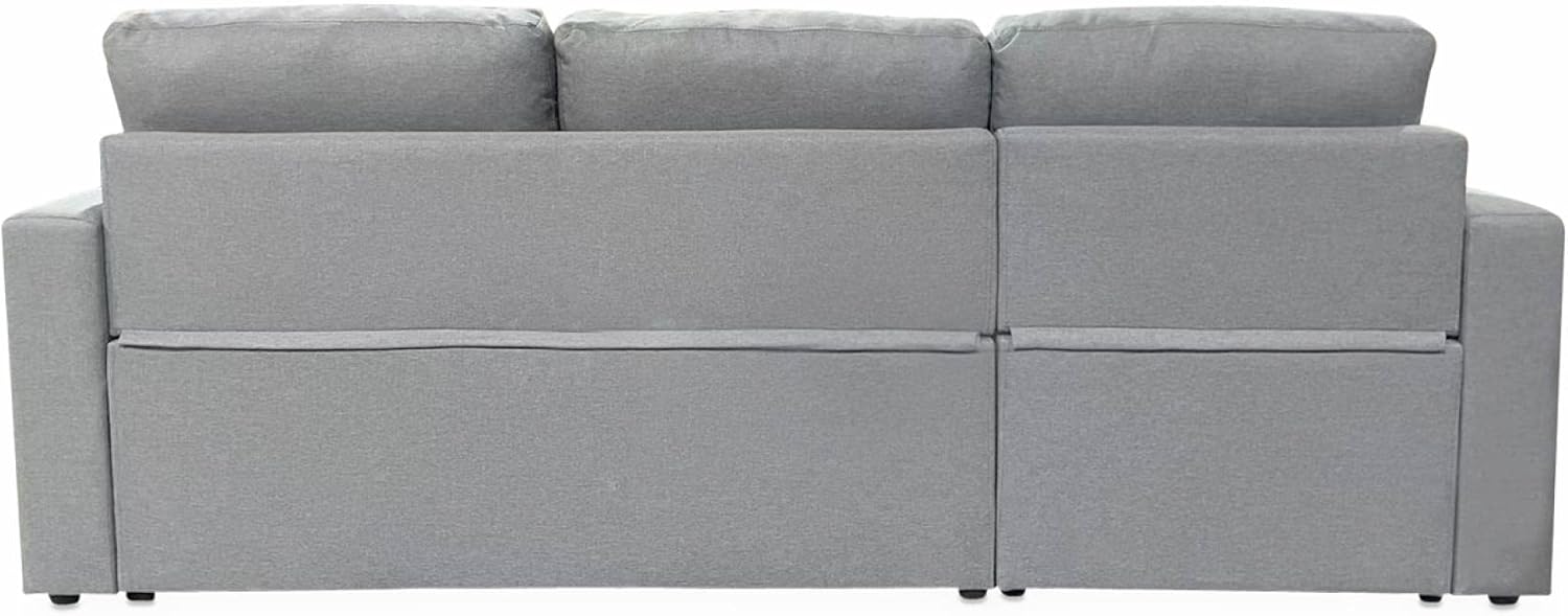 sweeek - Ecksofa wendbar Stoffsofa IDA - 3-Sitzer, Stauraum, mit Schlaffunktion
