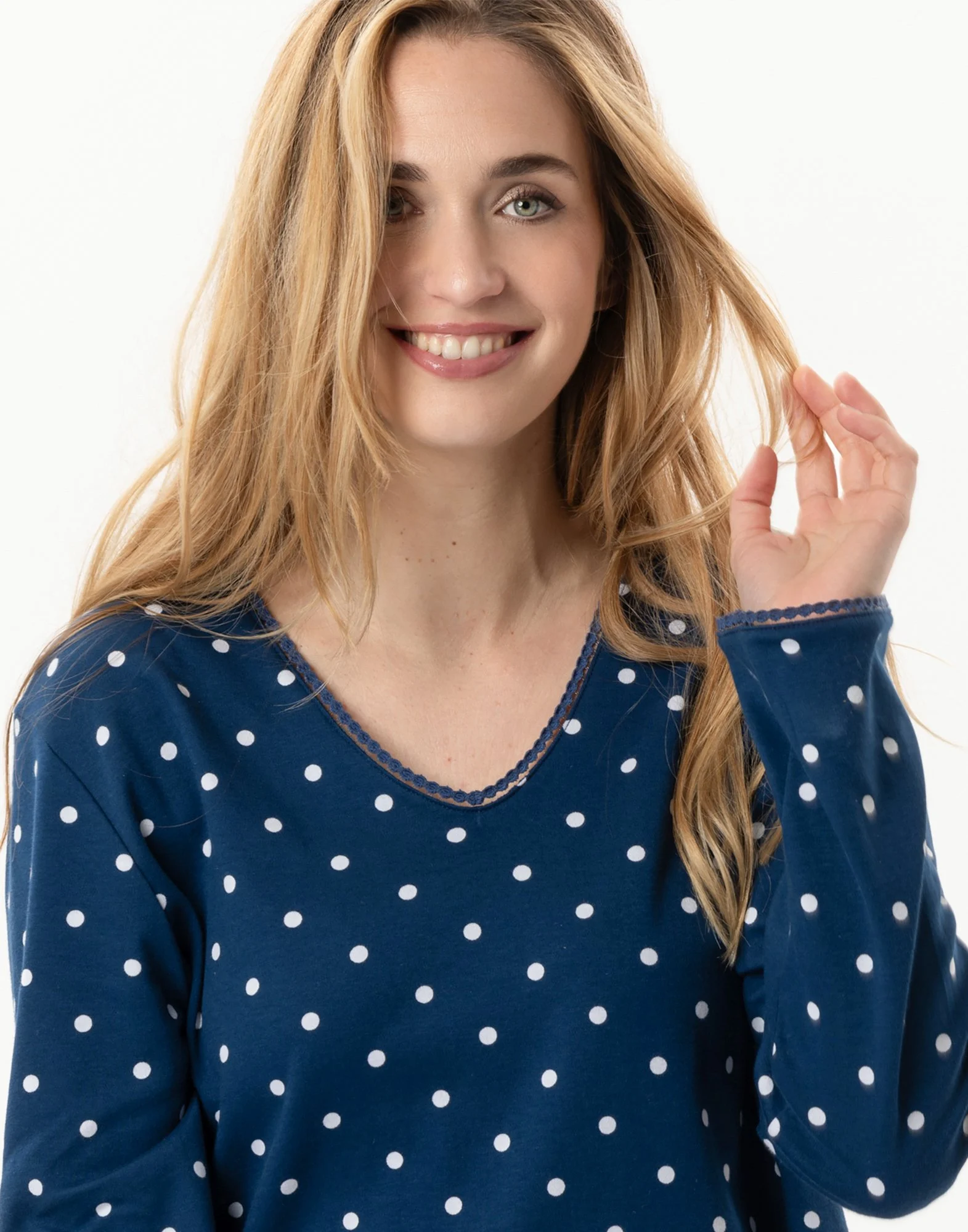 CHAMADE 802 - Pyjama en coton | Bleu