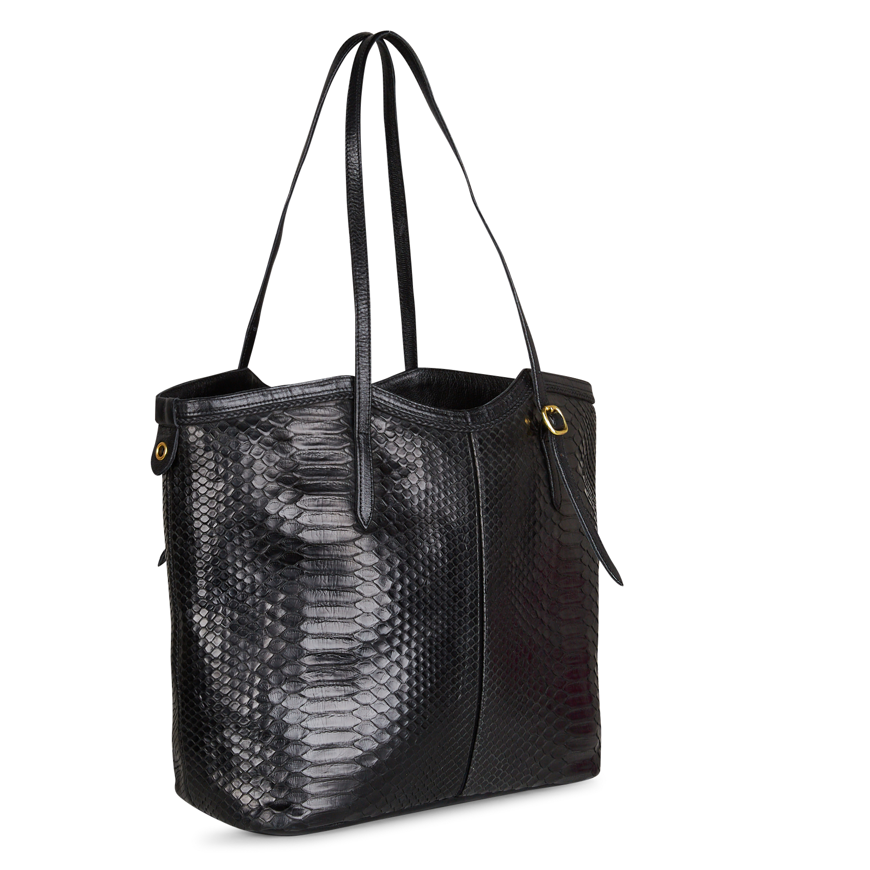 INDIA - Sac cabas en cuir | Noir