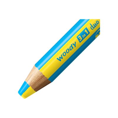 STABILO woody 3 in 1 - 15 crayons de couleur + taille-crayon