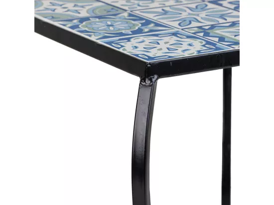 Ensemble de 3 supports en mosaïque et métal noirs