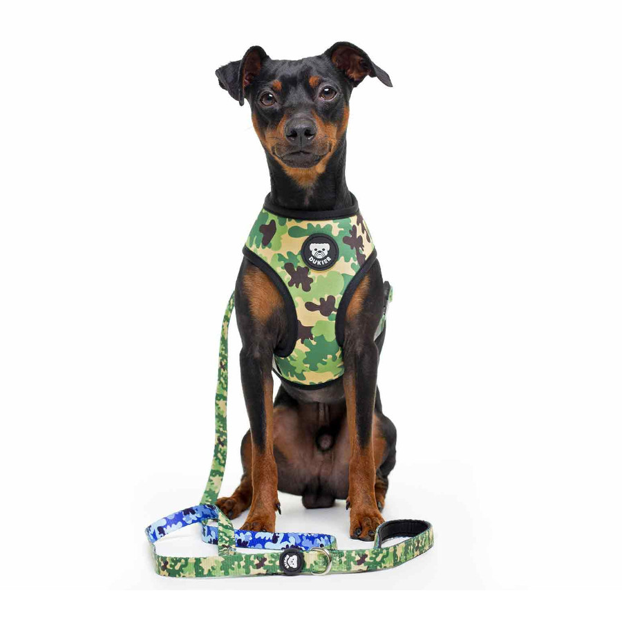 Coleira para cães Dukier Camo com estampa camuflada reversível