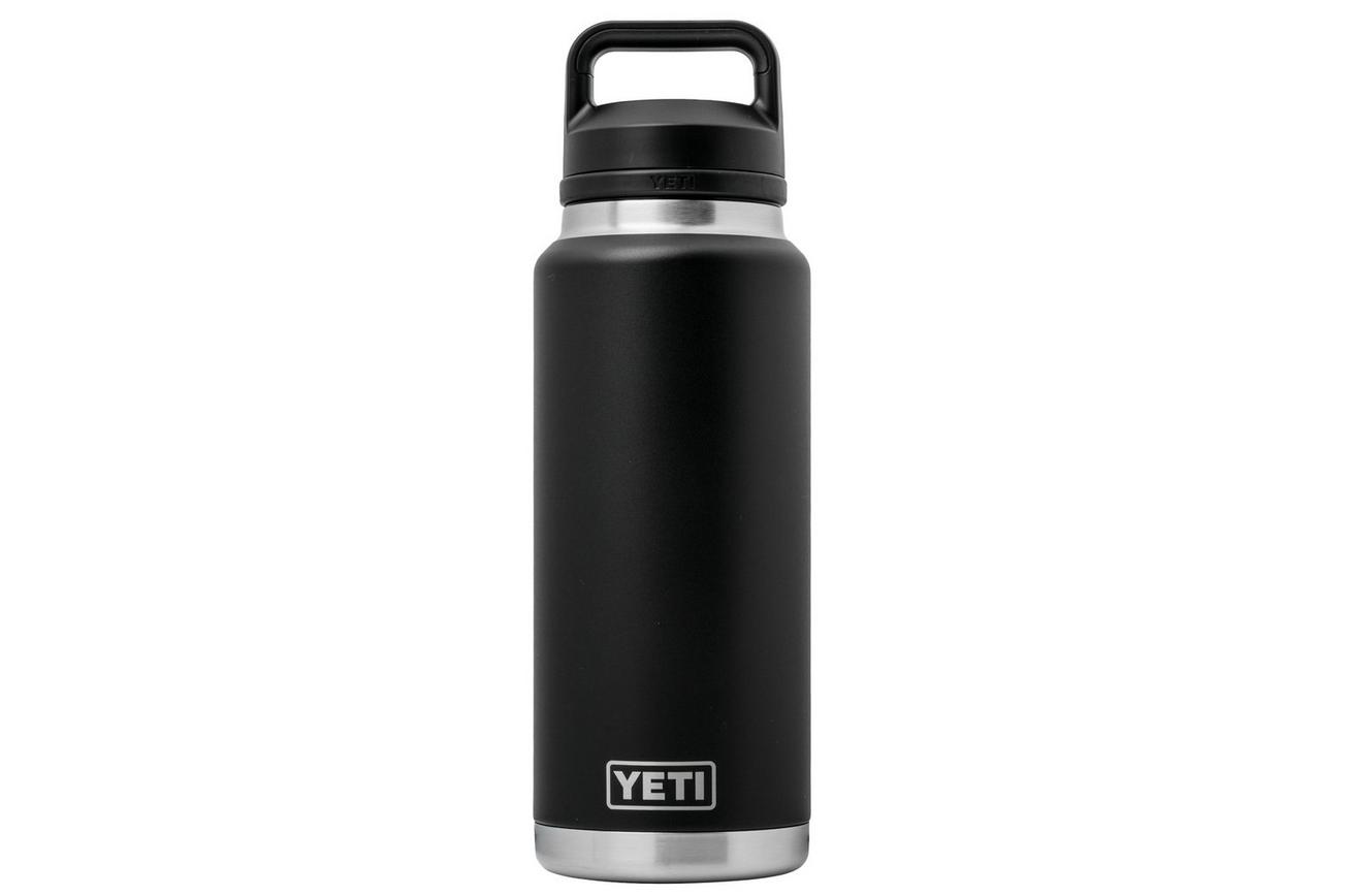 Yeti Rambler Bottle 36oz Chug Cap, Black, thermosfles met drinkdop, 1L