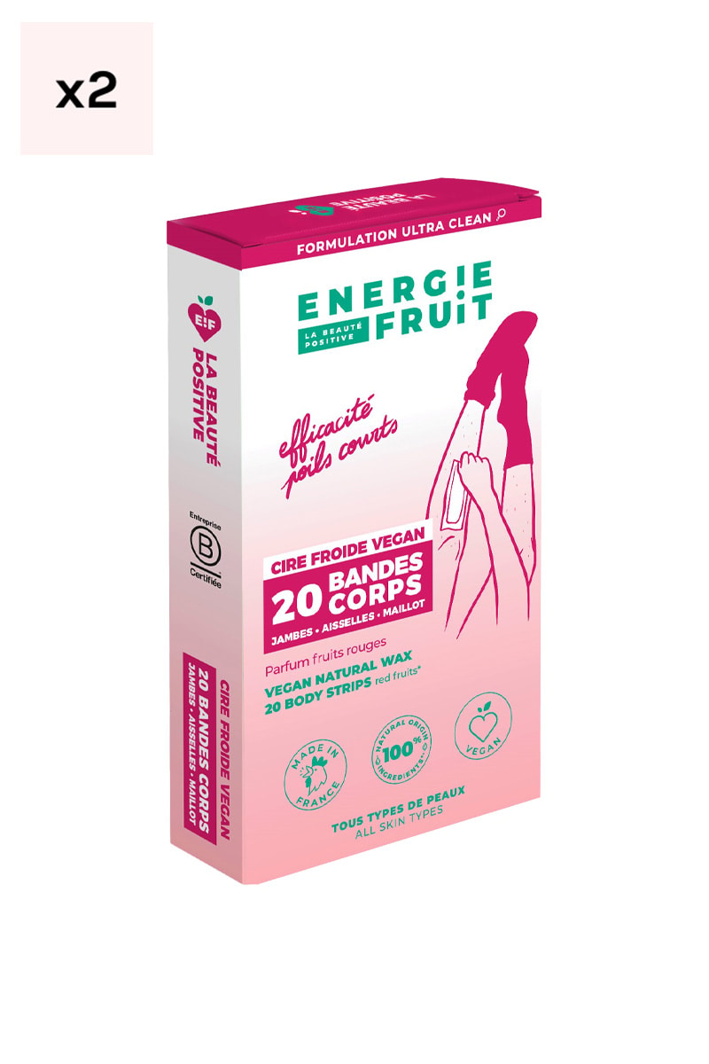 Bandes de cire froide naturelle - Fruits rouges - Corps - 2 x 20 unités