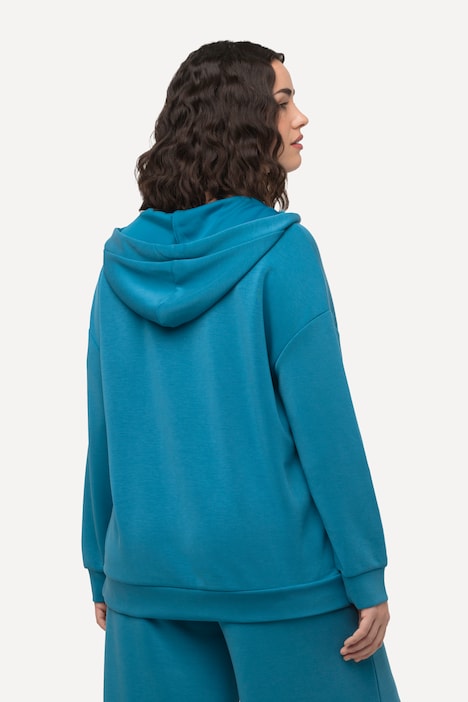 Hoodie, Oversized, V-Ausschnitt, Langarm, Kapuzenshirt