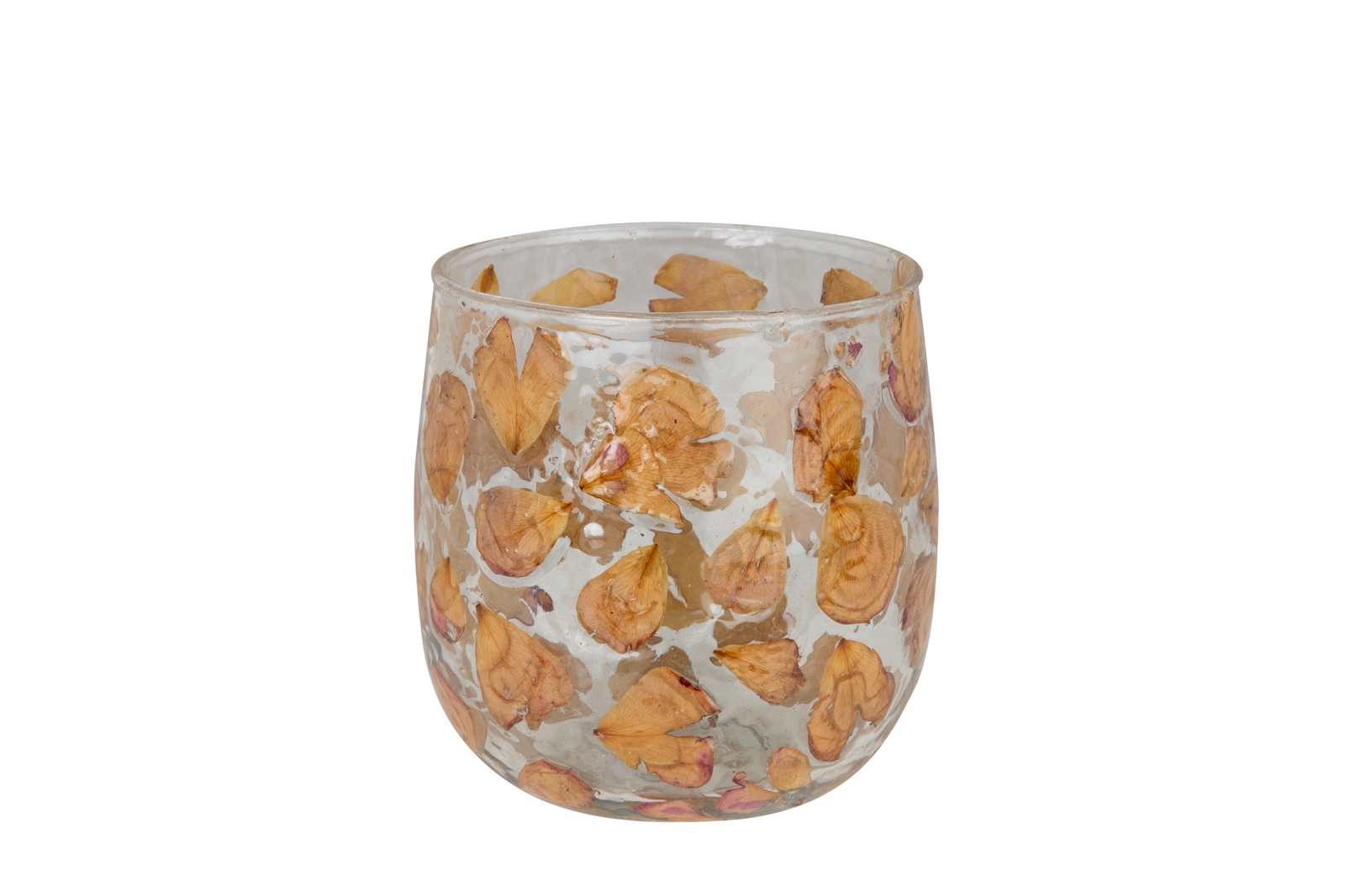 Boon lysholder Glass med blader. Ø12 cm