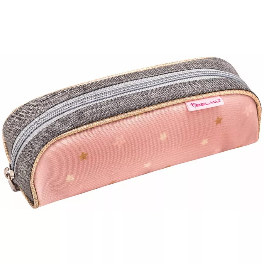 Belmil Schulranzen Compact Schulranzen Set 4-teilig mit Brustgurt Golden Butterfly