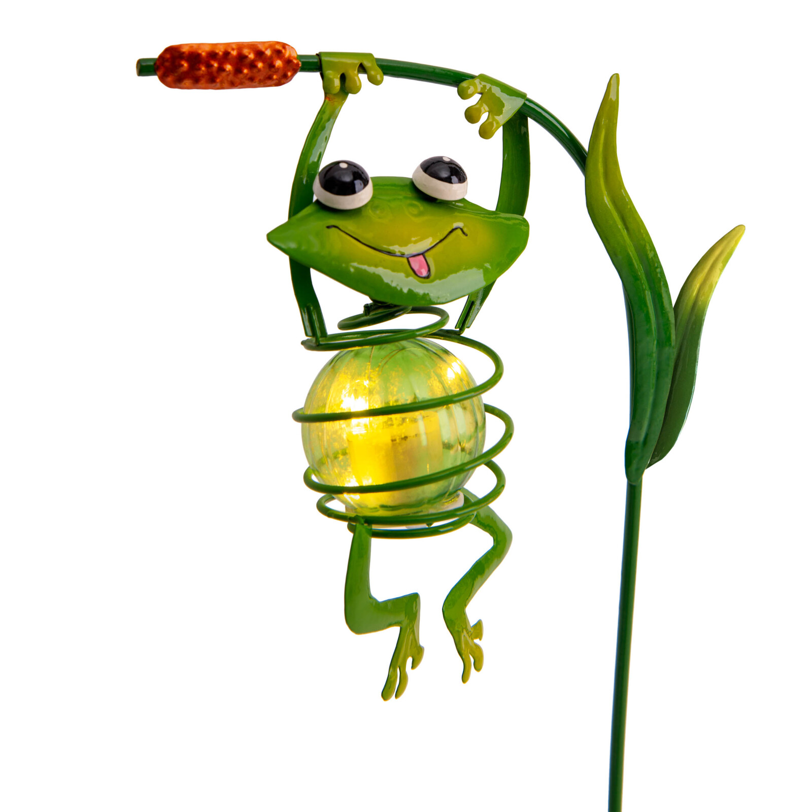 2er-Set LED-Deko-Solarleuchte FROSCH - grün