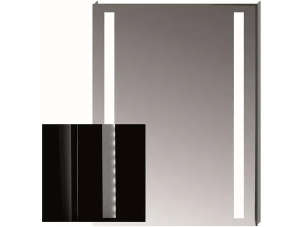 Spejl Clear 600xX810 firkant m/LED lys
