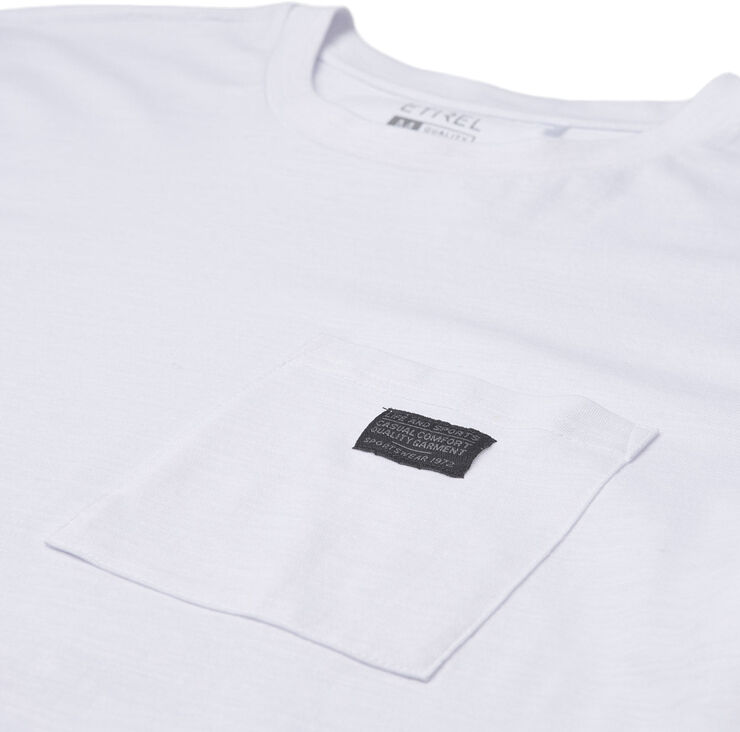 Etirel Solid Slub T-shirt Hvid