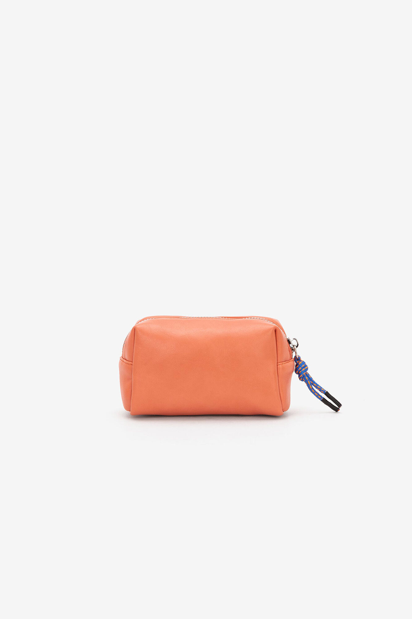 Bolsa acolchoada com cordão em rosa contrastante